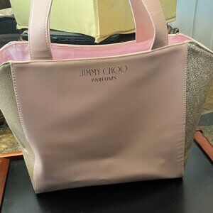 Jimmy Choo Blush Glitter Weekender Tote